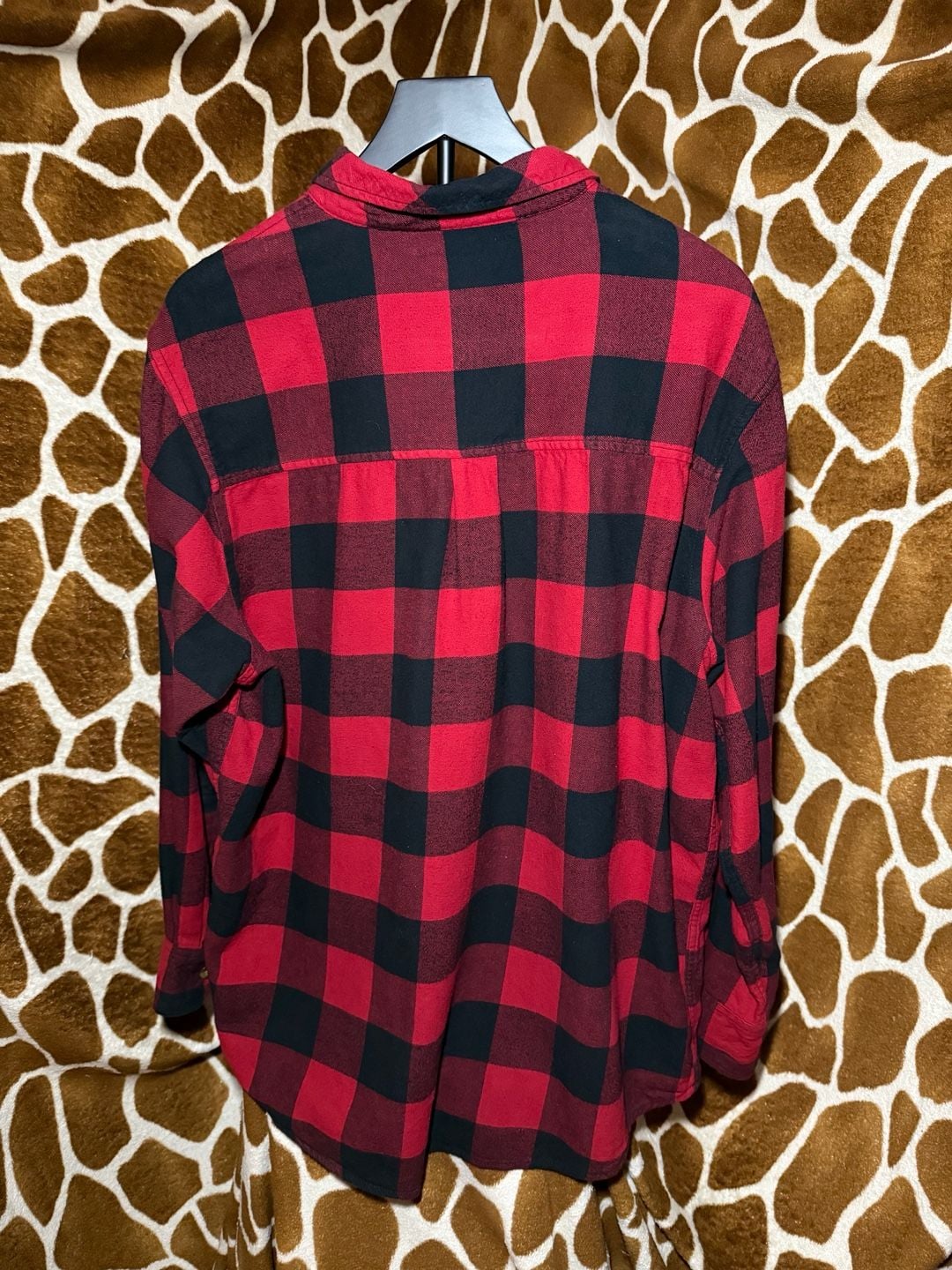 Field & Stream Red and Black Buffalo Plaid Flannel Shirt, Size XL 3