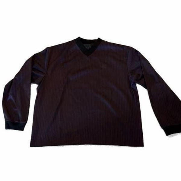 Beach Brains Purple Pinstripe Football Shirt Size XL