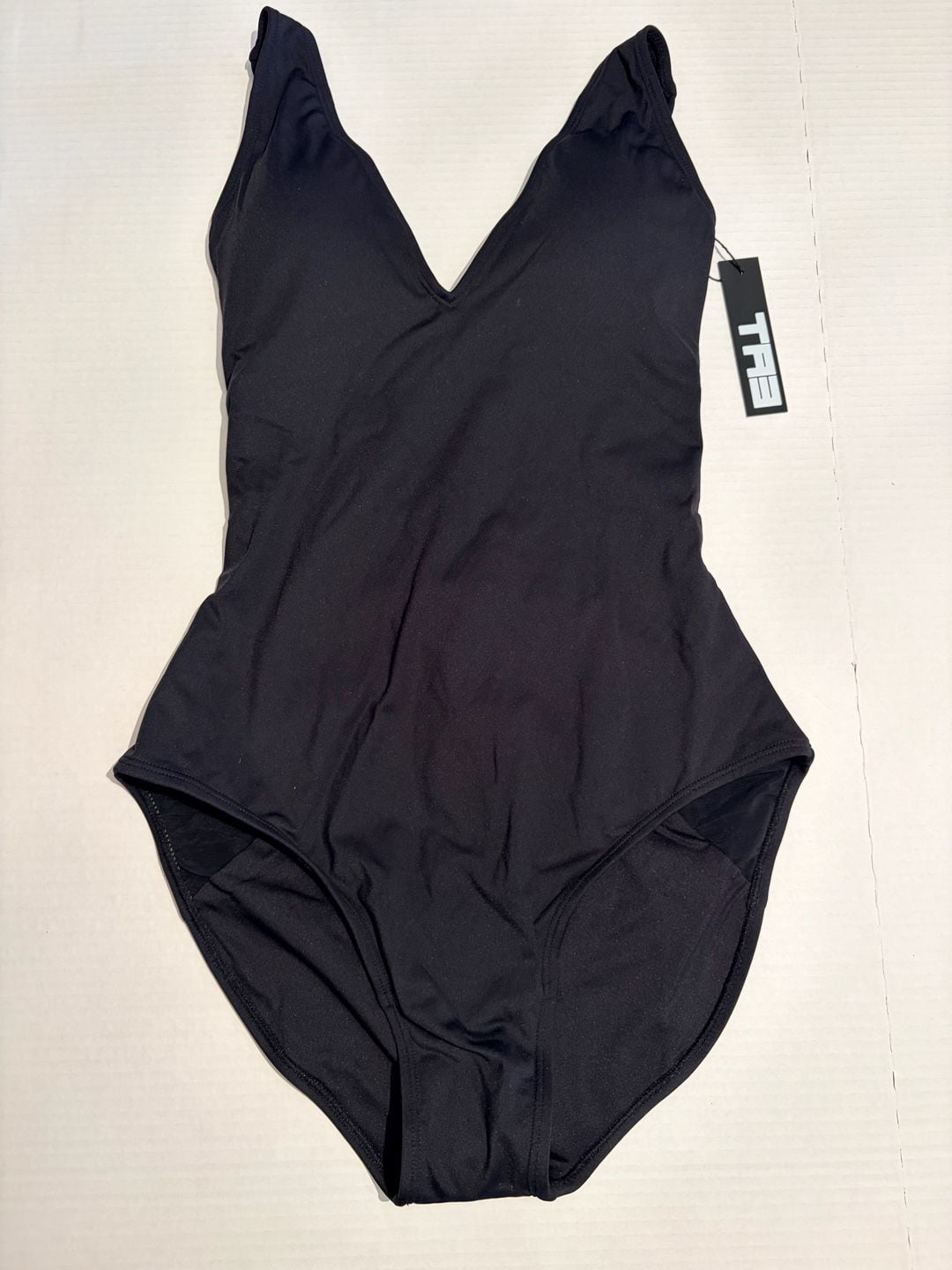 TA3 Plungey Black One Piece Shapewear Swimsuit Size L Regular/Long 2