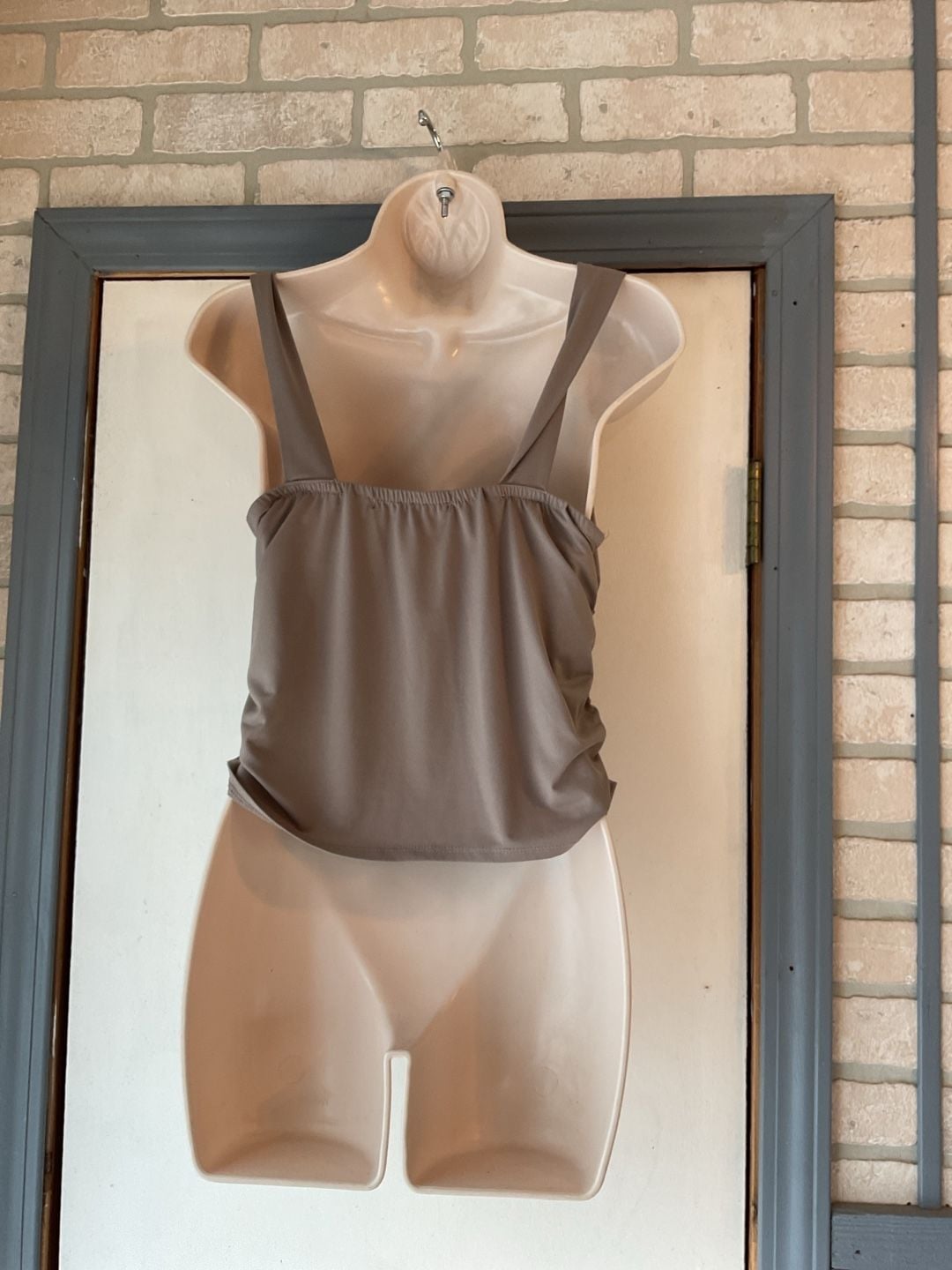 Faded Rose Taupe Square Neck Tank Top Size XL 3