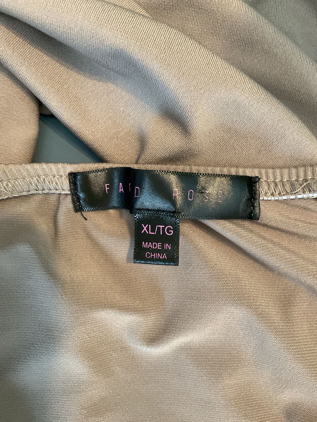 Faded Rose Taupe Square Neck Tank Top Size XL 4