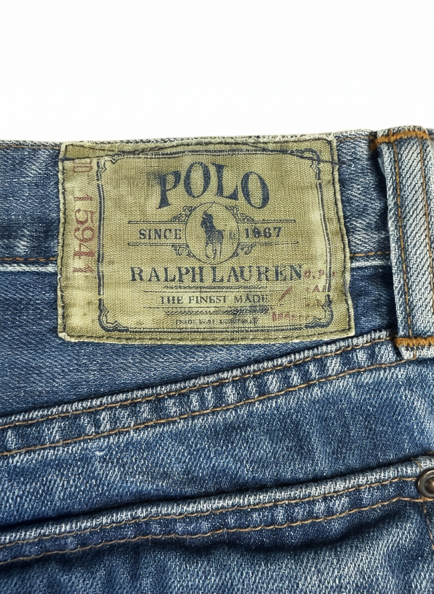 Polo Ralph Lauren Classic 867 Men’s Jeans 35x32 Straight Leg Blue Denim 7
