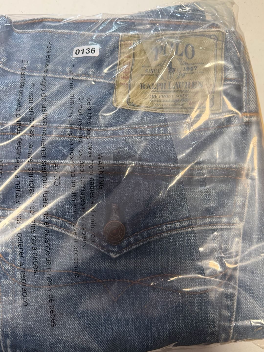 Polo Ralph Lauren Classic 867 Men’s Jeans 35x32 Straight Leg Blue Denim 8