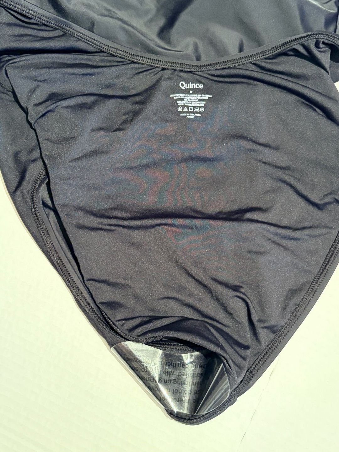 Quince Italian Adjustable Side-Tie Bikini Bottom Black Size M 3