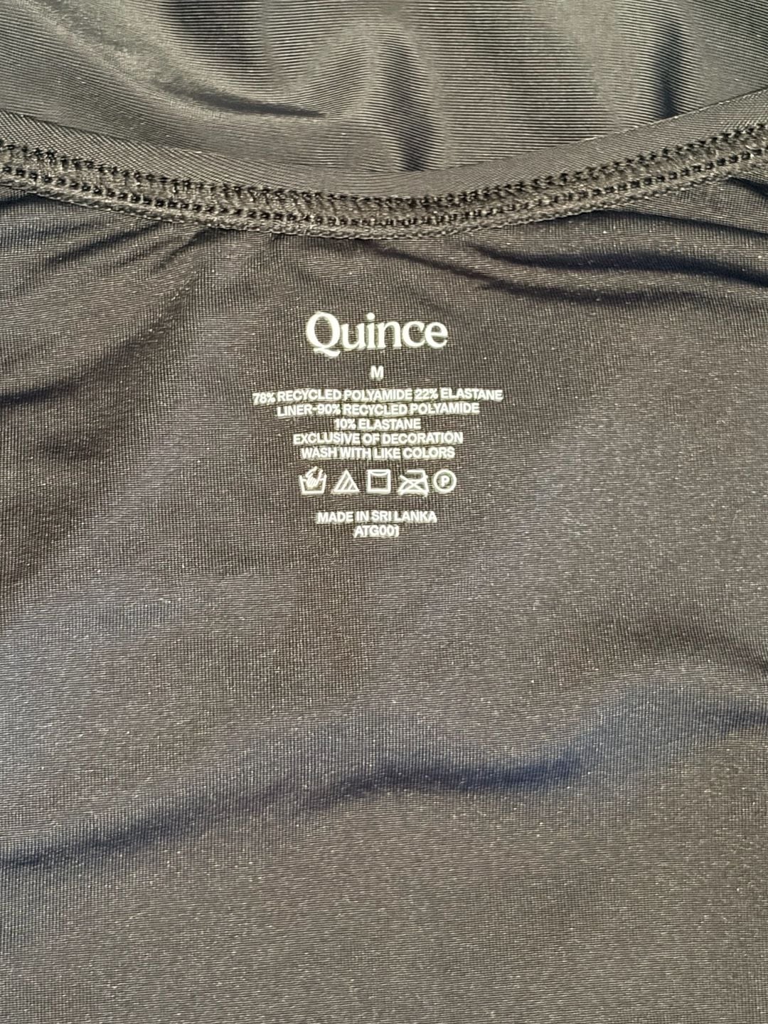 Quince Italian Adjustable Side-Tie Bikini Bottom Black Size M 4