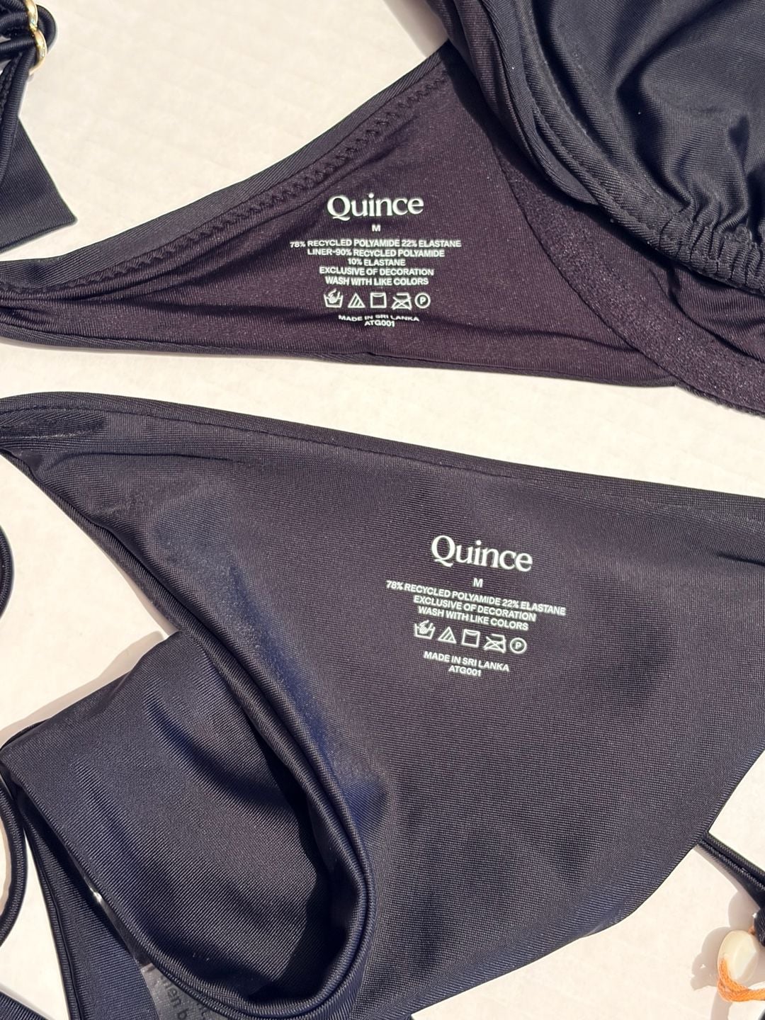 Quince Black Italian Demi Underwire Bikini Set, Size M 3