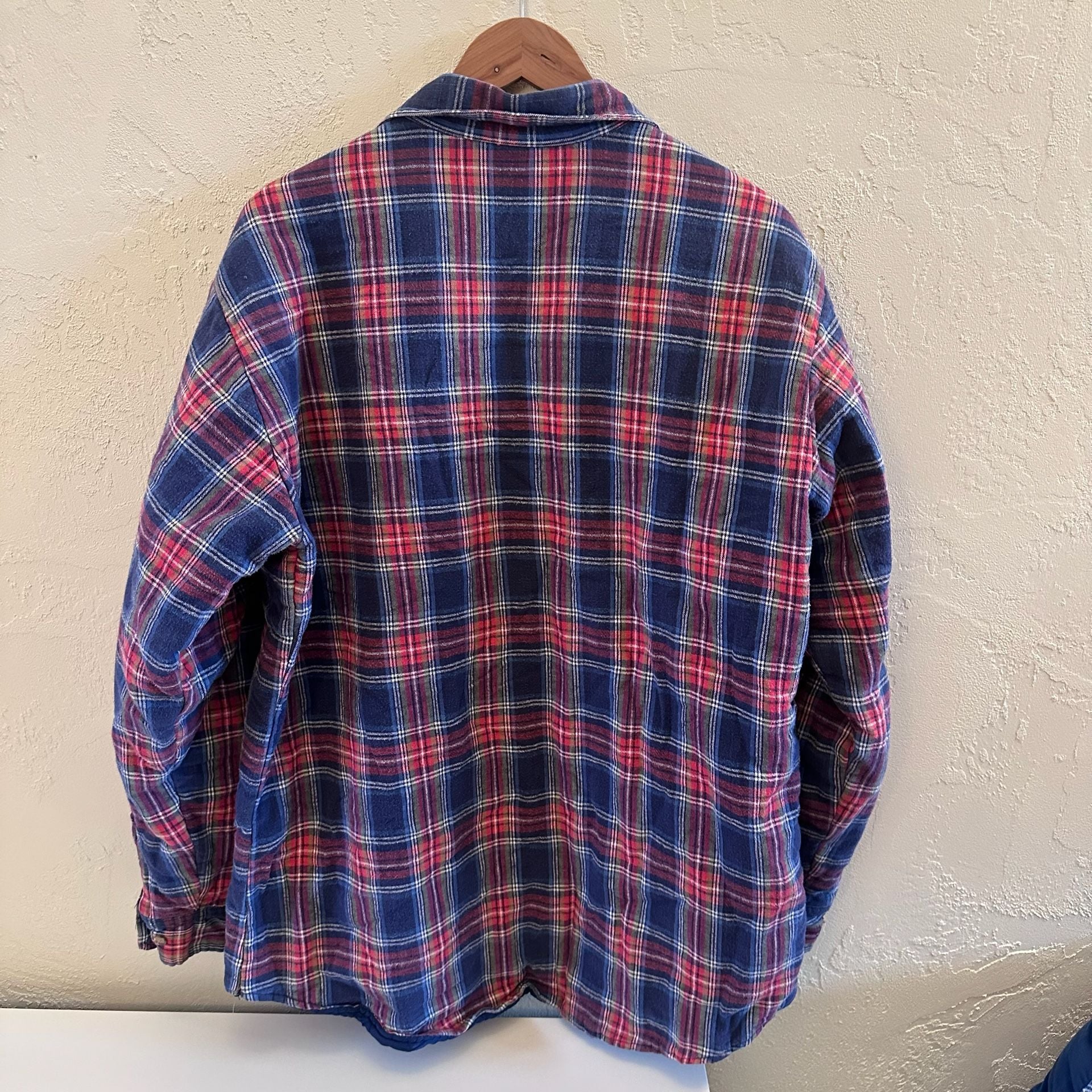 St. John's Bay Vintage Quilted Lined Plaid Flannel Shirt Jacket XL-Tall 5