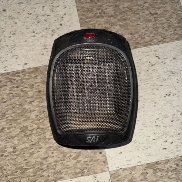 SAI 1500W Portable Ceramic Space Heater with Fan, Black