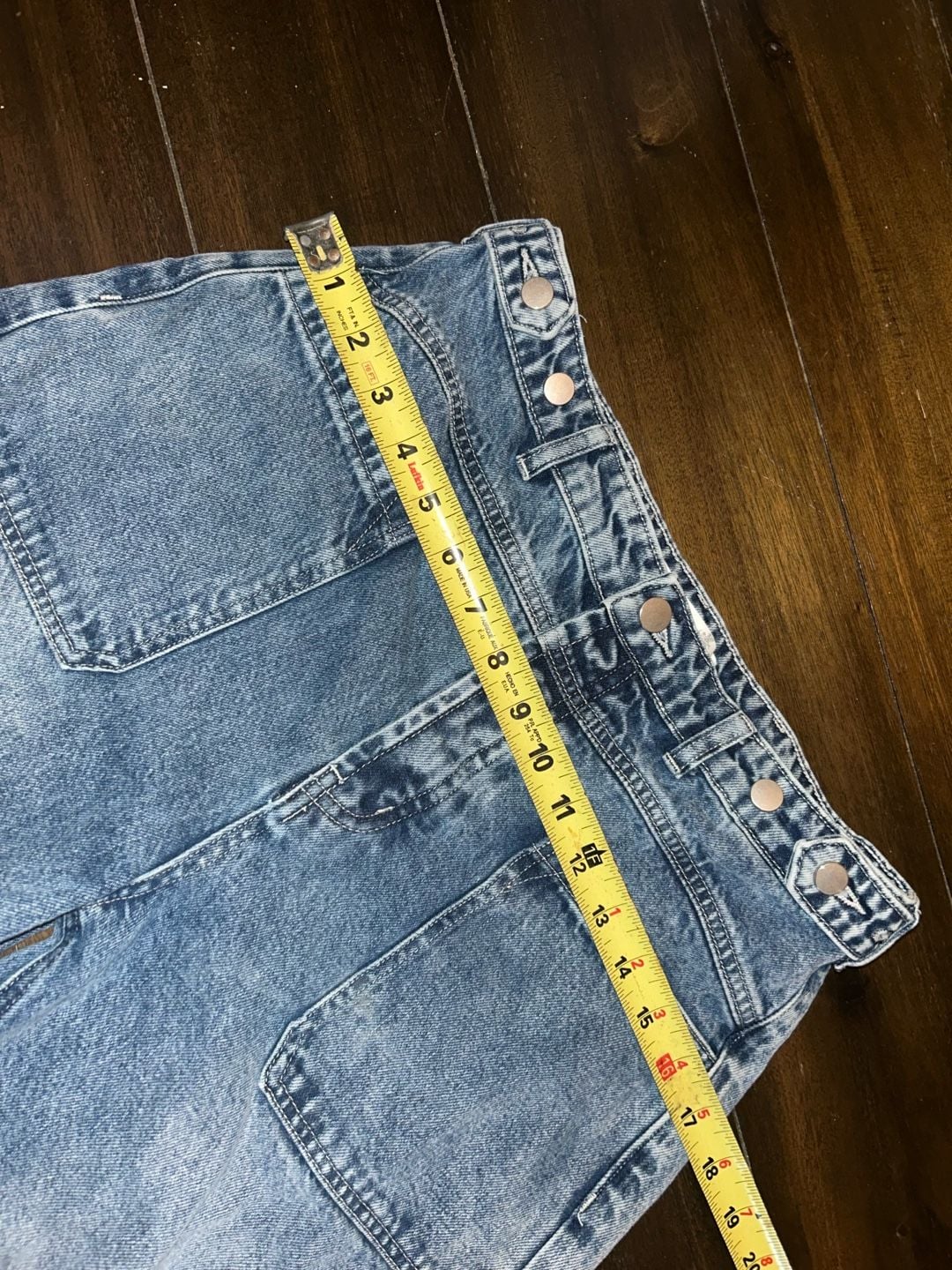 Altar'd State High Rise Wide Leg Patch Pocket Jeans Size 28 7