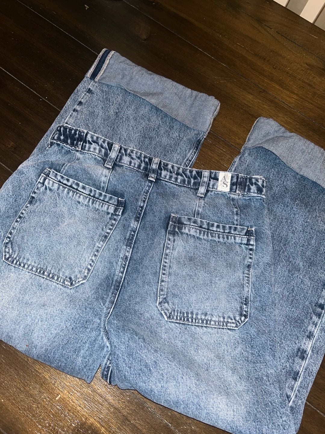 Altar'd State High Rise Wide Leg Patch Pocket Jeans Size 28 8