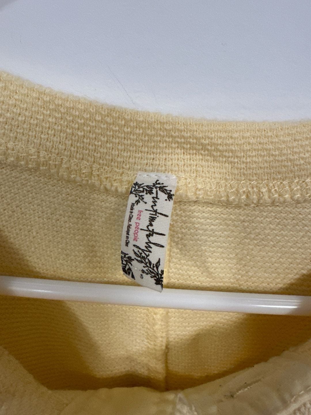 Free People Intimately One of the Boys Sleeveless Waffle Henley Bodysuit Yellow Size S 2