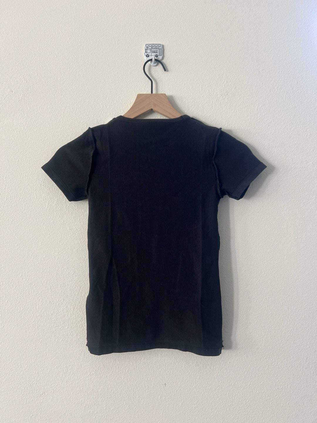 Nike x SKIMS Ribbed Seamless Short Sleeve Top Obsidian/Armor Size XS tshirt black NWT $74 retail 5