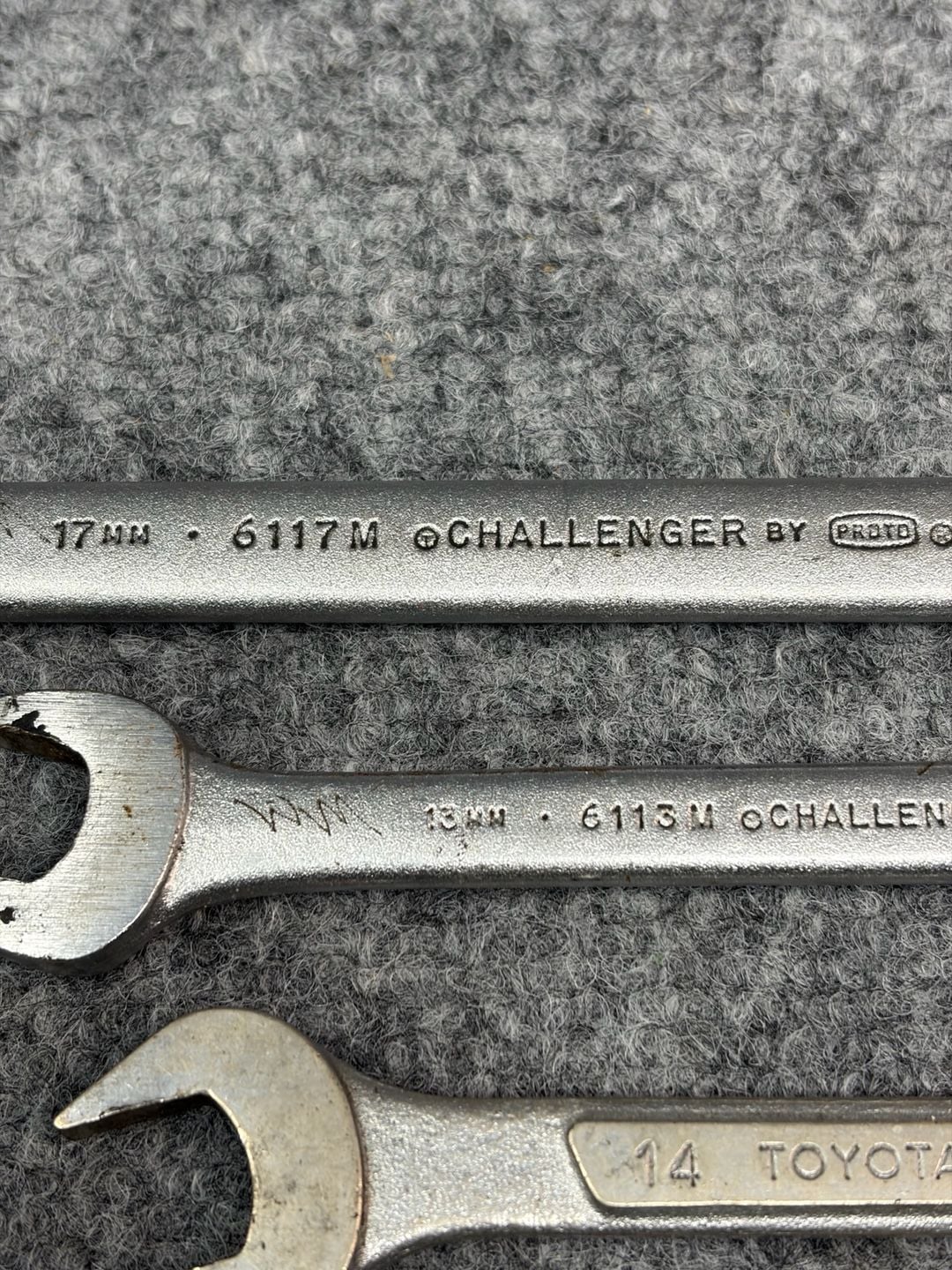 6pc Vintage Wrench Lot - Mac Tools S 161, Proto Challenger, Cornwell, S-K,Toyota 2
