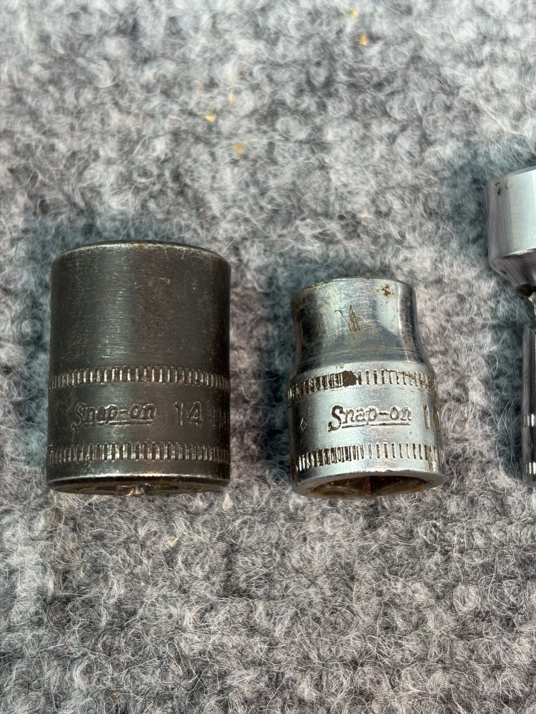 Snap-on 4pc Metric Socket Lot: 14mm Impact, 13mm Universal, 10mm & 8mm 2