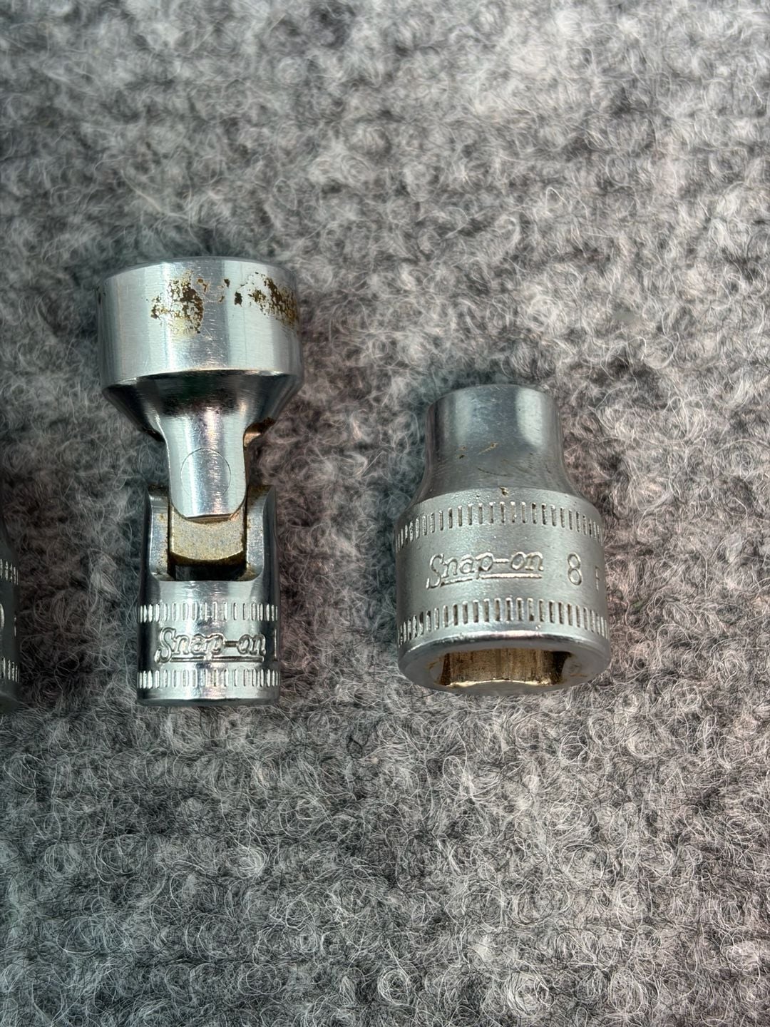 Snap-on 4pc Metric Socket Lot: 14mm Impact, 13mm Universal, 10mm & 8mm 3