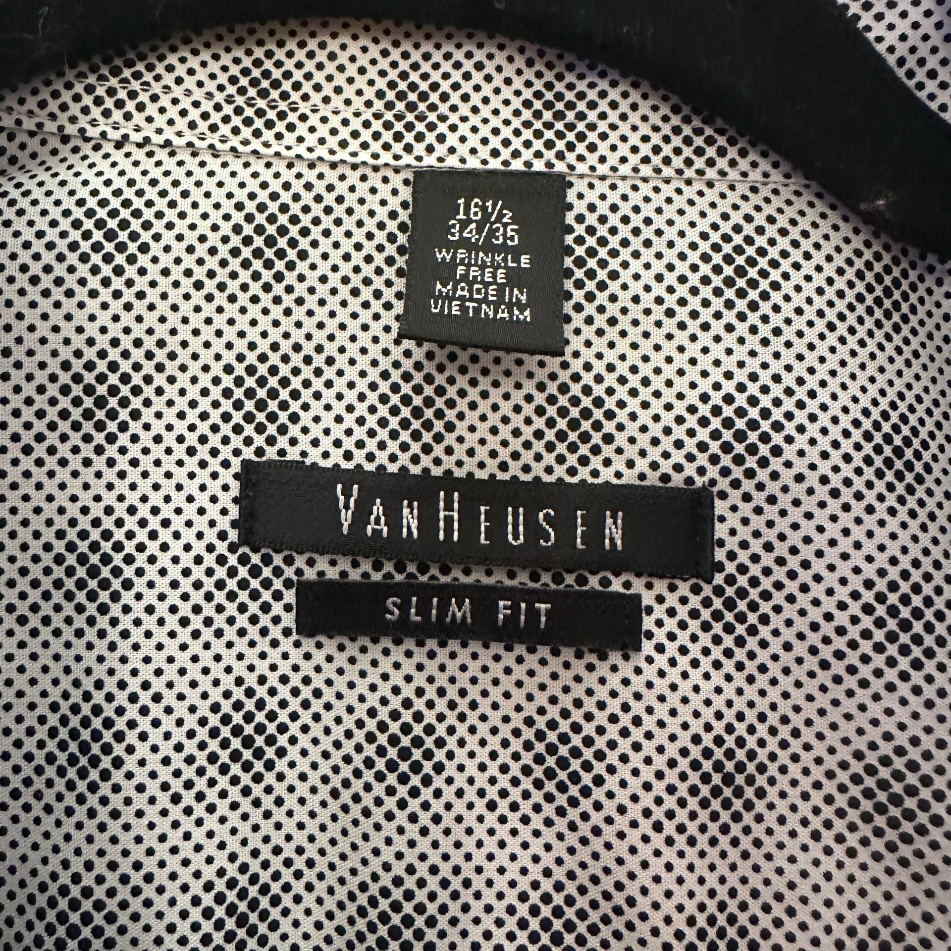 Van Heusen Slim Fit Wrinkle Free Long Sleeve Dress Shirt 16.5 34/35 4