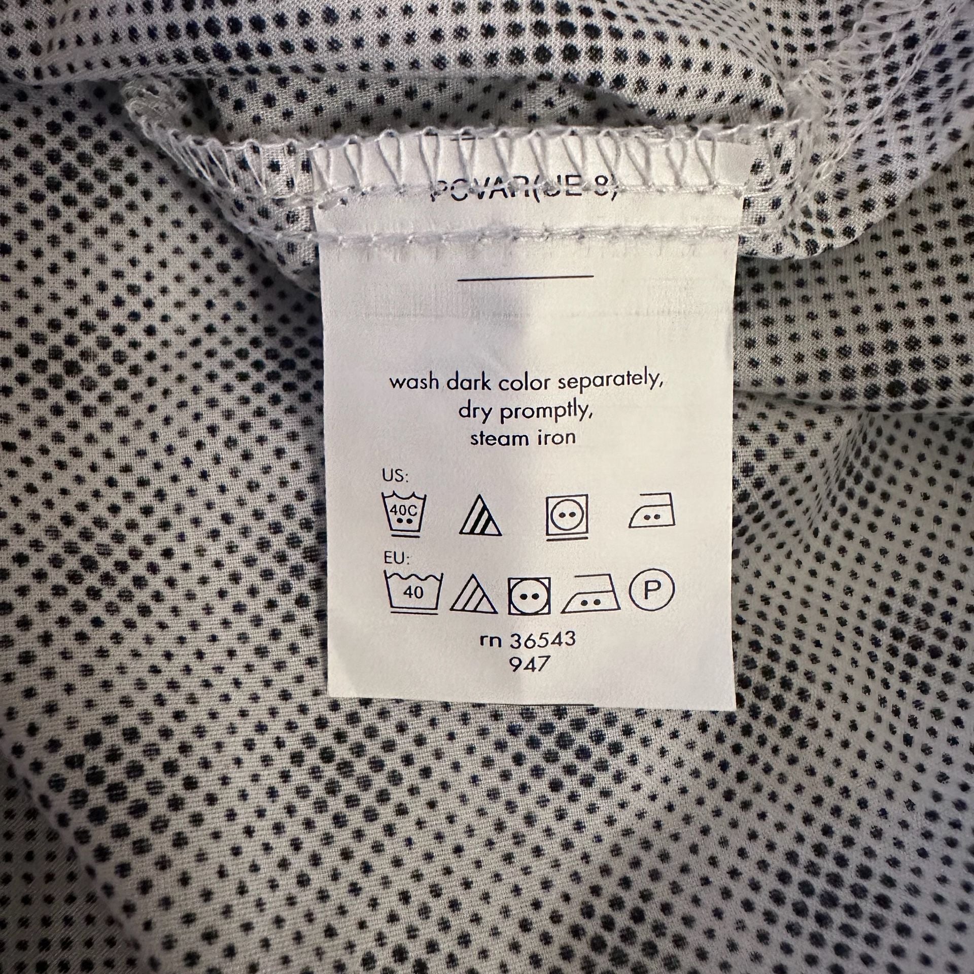 Van Heusen Slim Fit Wrinkle Free Long Sleeve Dress Shirt 16.5 34/35 9