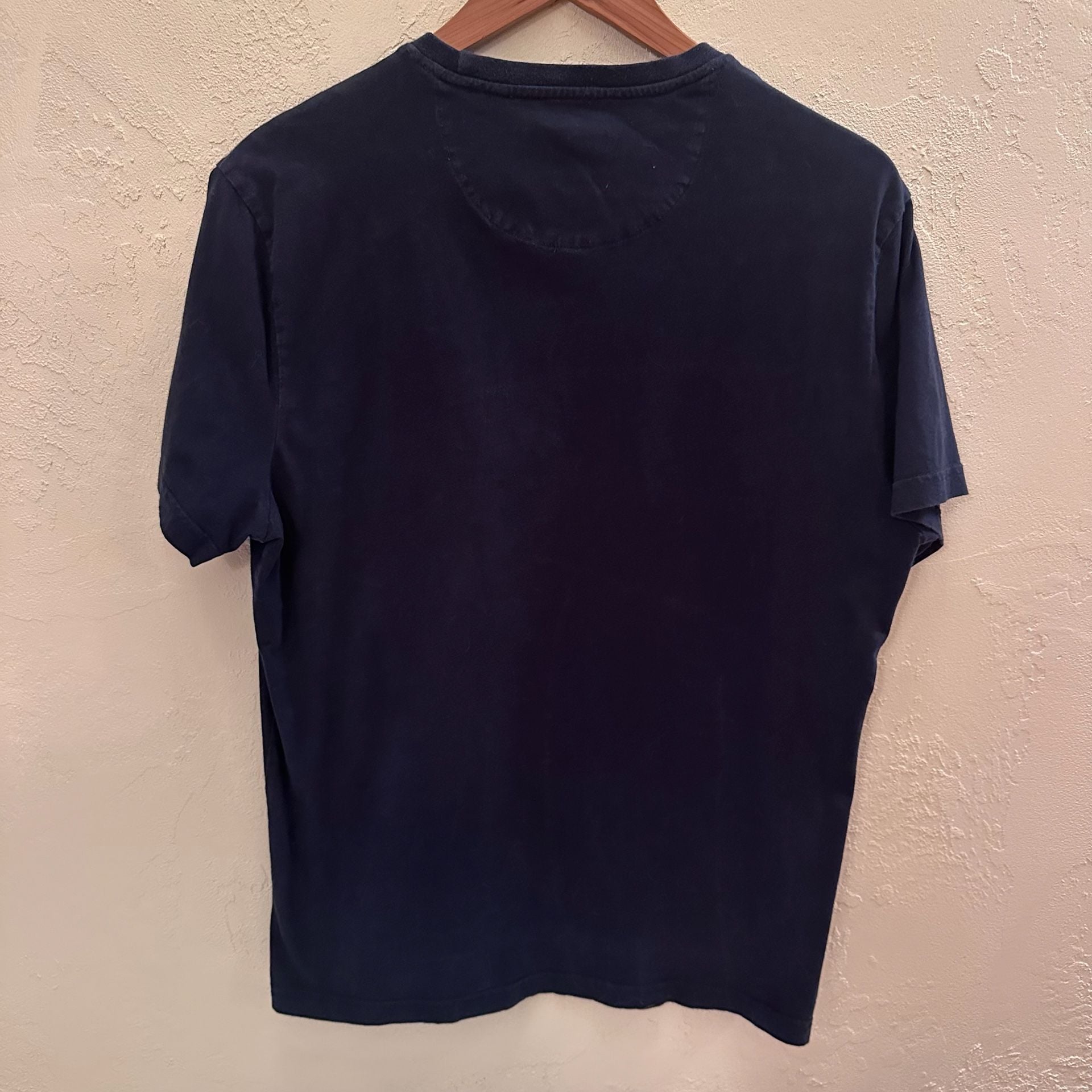 Original Penguin Navy Blue Tropical Print Pocket T-Shirt Size Large 4