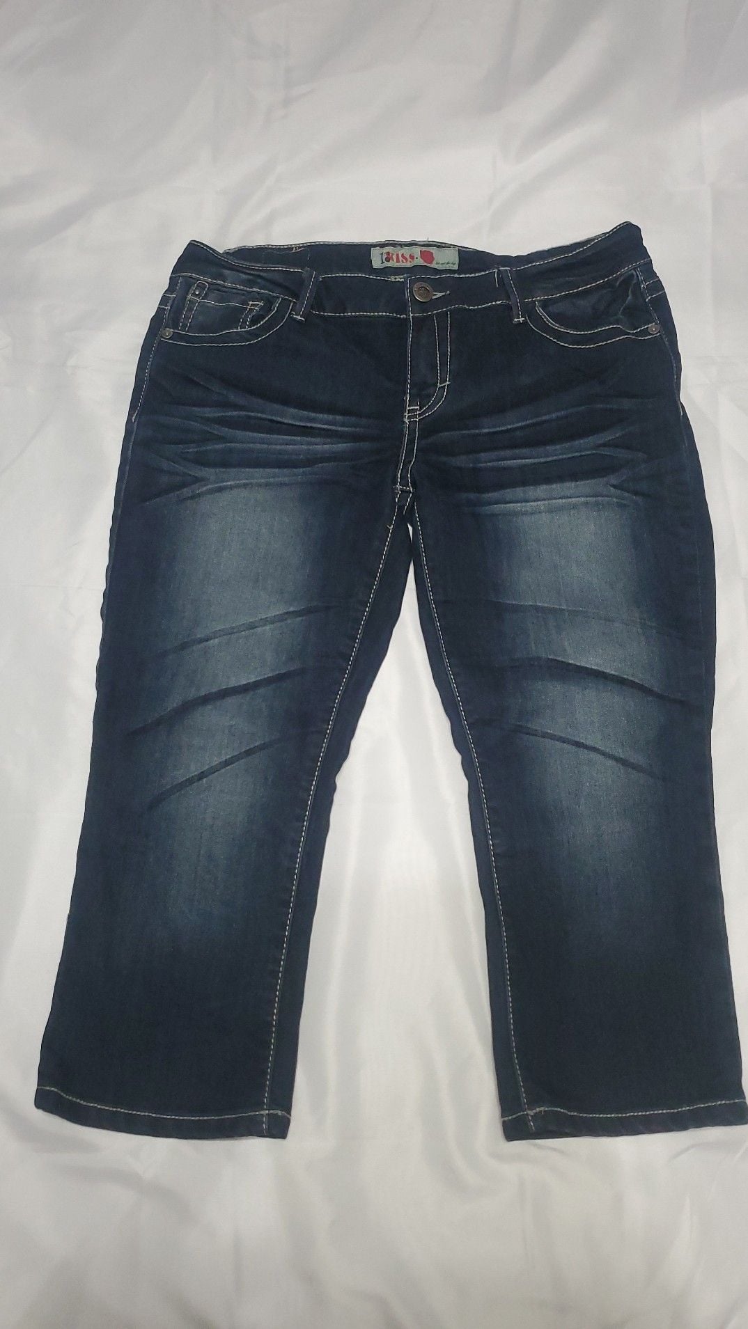 1st Kiss Premium Denim Dark Wash Cropped Jeans Size 15 2