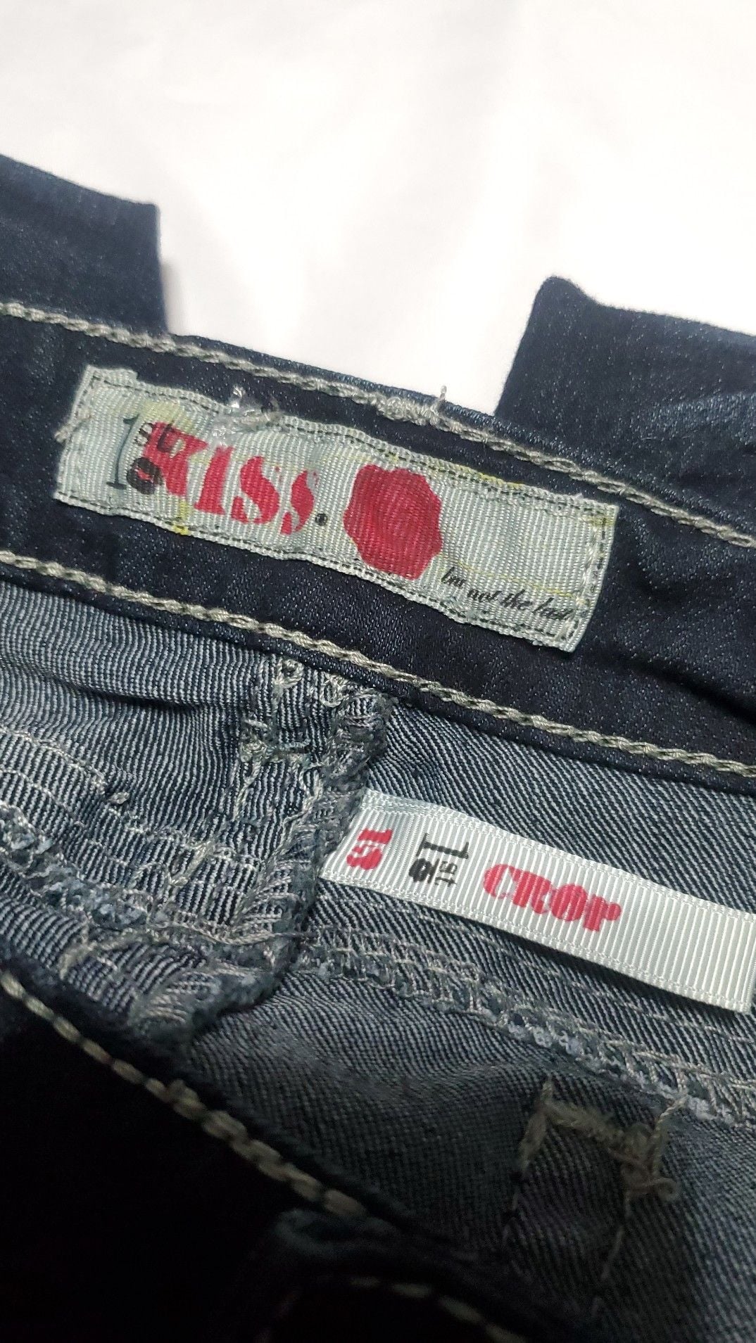 1st Kiss Premium Denim Dark Wash Cropped Jeans Size 15 3