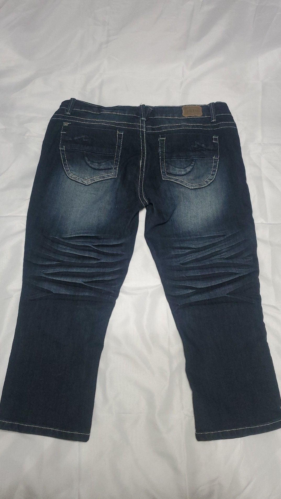 1st Kiss Premium Denim Dark Wash Cropped Jeans Size 15 4