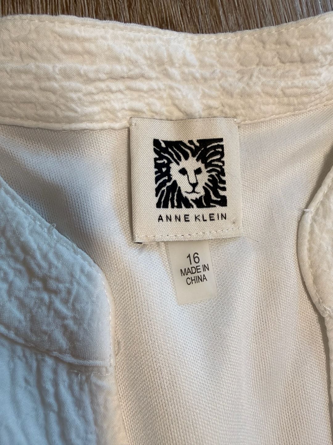 Anne Klein White Sleeveless Crinkle Midi Dress with Side Tie Size 16 4