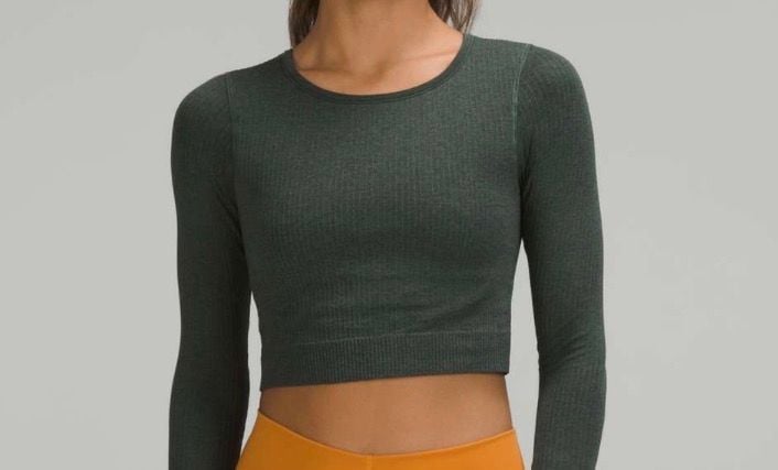 Lululemon Ebb to Street Long-Sleeve Crop Top Size 4 2