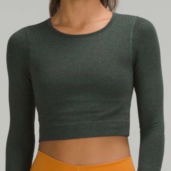 Lululemon Ebb to Street Long-Sleeve Crop Top Size 4