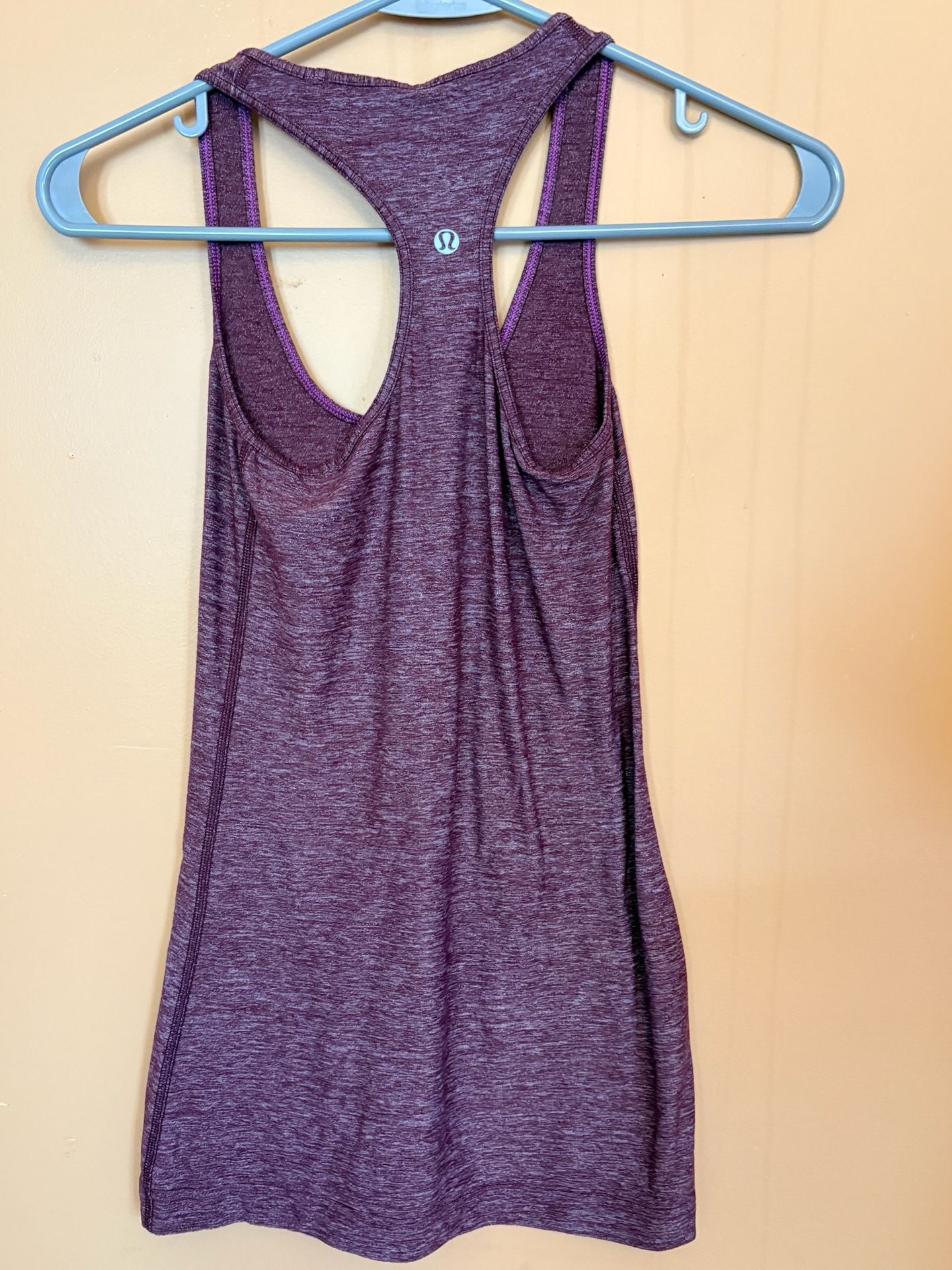 NWOT Lululemon Cool Racerback Tank Heathered Black Cherry Size 2 4