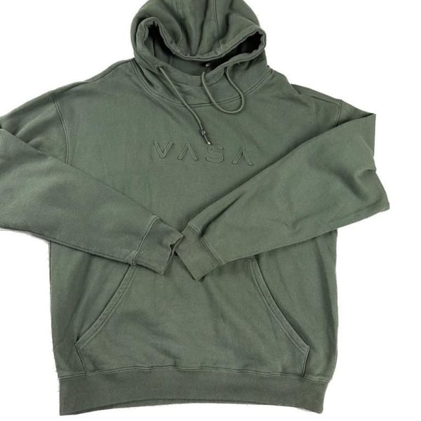 VASA Fitness Embossed Logo Pullover Hoodie Green Size Large