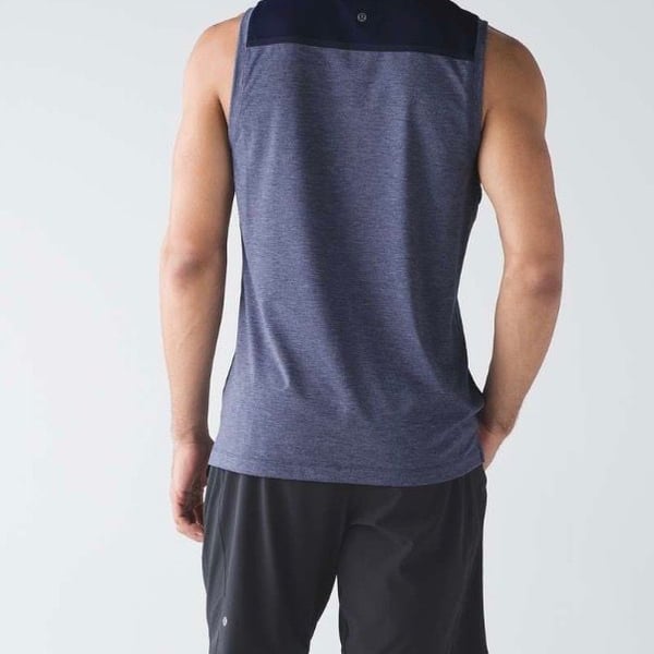 Lululemon Train and Gain Sleeveless - Heathered Hero Blue -