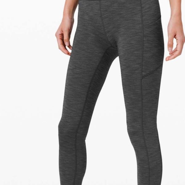 Lululemon Speed Up Tight 28" Heathered Black Size 4