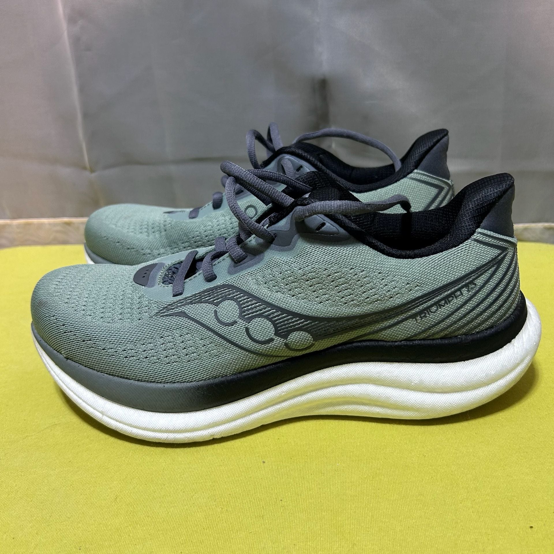 Saucony Triumph 23 Men's Running Shoes Iceberg Carbon Size 8.5 Wide 6