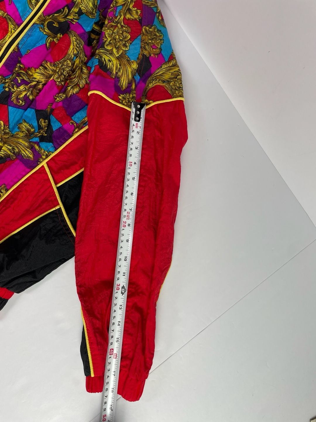 Northern Style Vintage 90s Baroque Print Nylon Tracksuit Set Size M 14