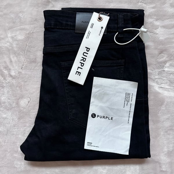 Purple Brand P001 Dropped Fit Slim Leg Black Jeans Size 3XL