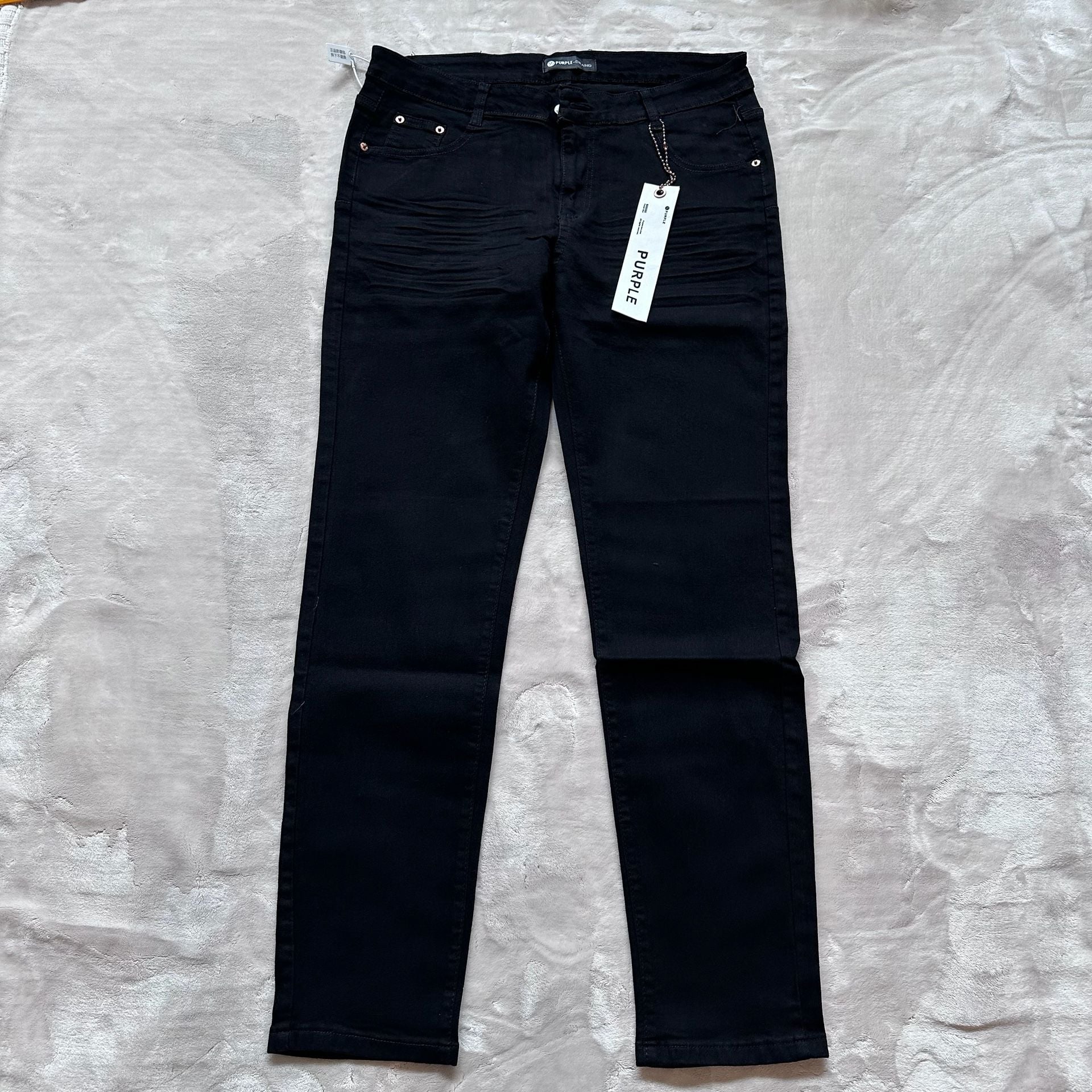 Purple Brand P001 Dropped Fit Slim Leg Black Jeans Size 3XL 4
