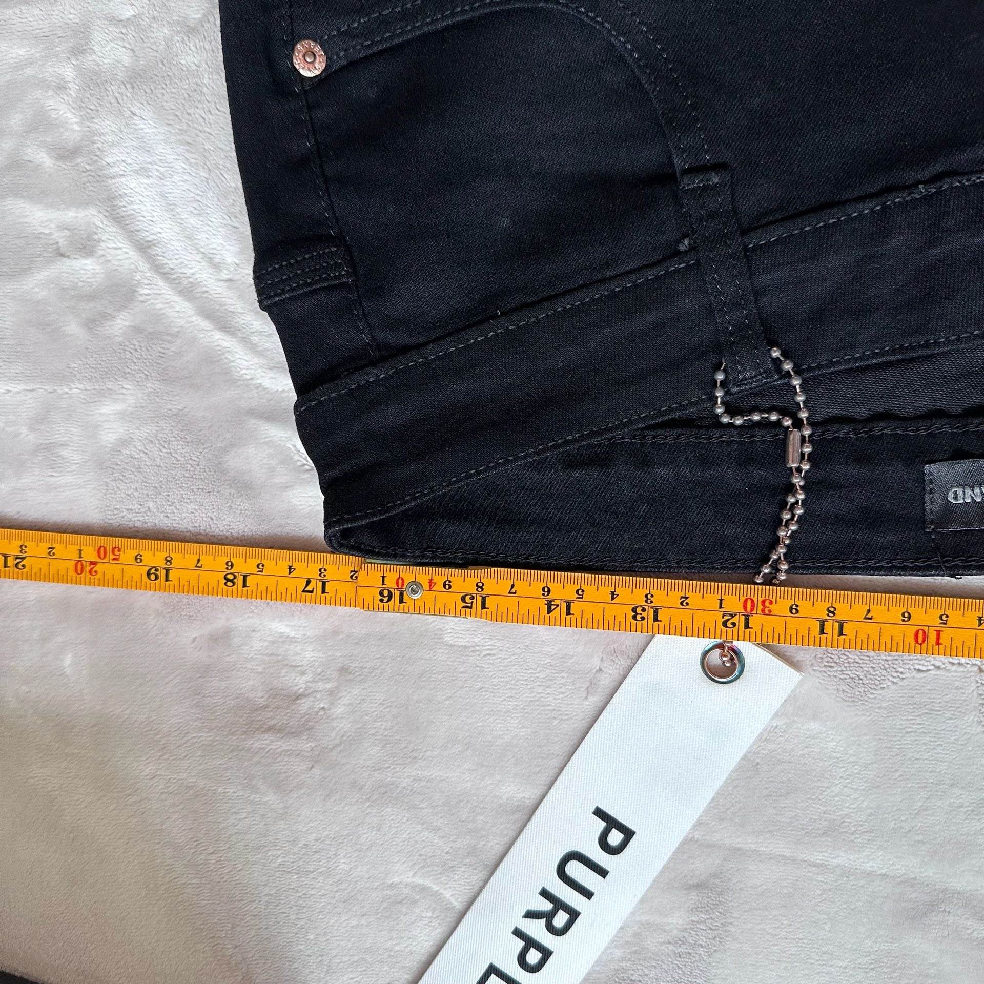 Purple Brand P001 Dropped Fit Slim Leg Black Jeans Size 3XL 10