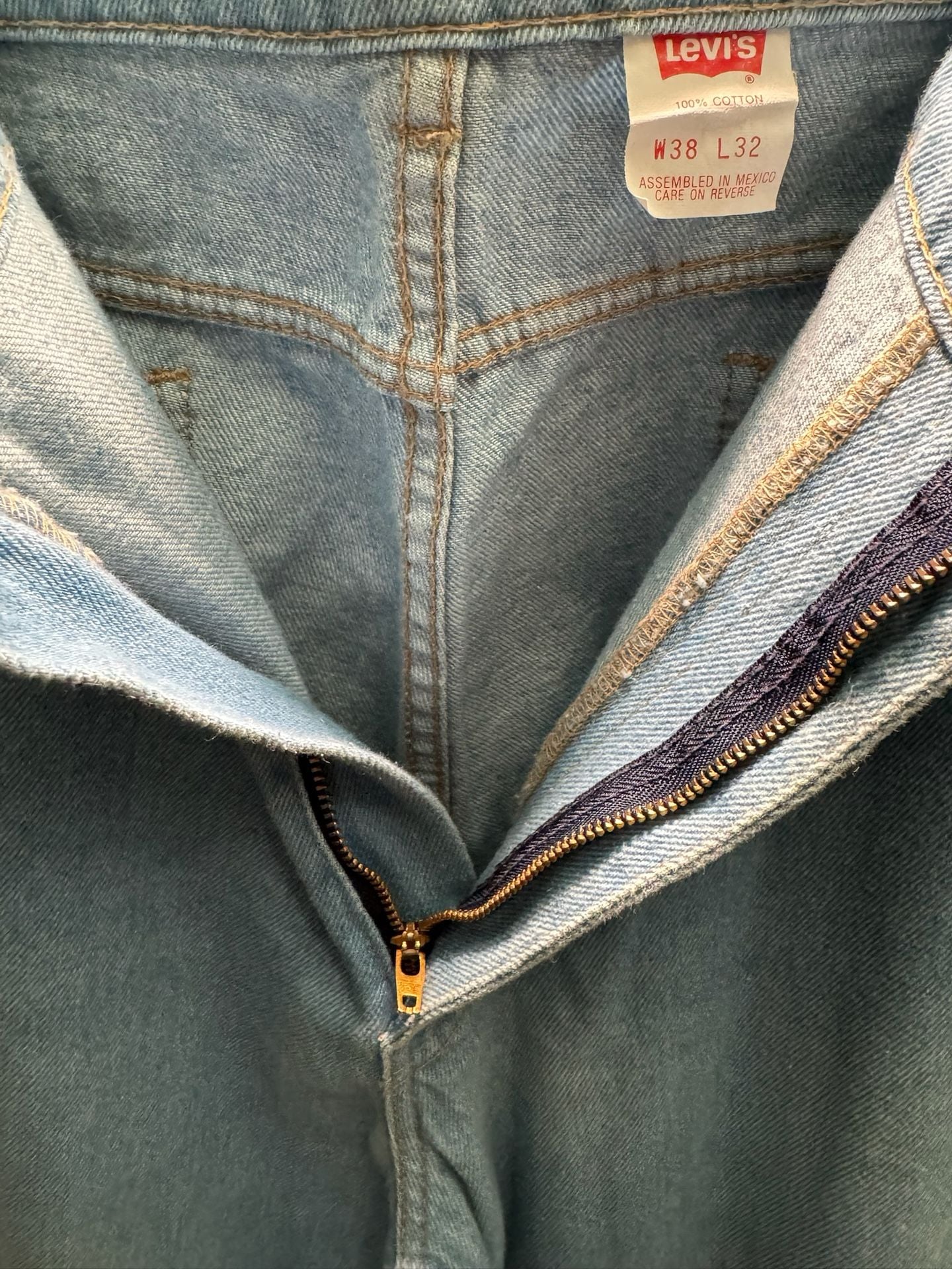 Vintage Levi's White Tab Light Wash Straight Leg Jeans W38 L32 4