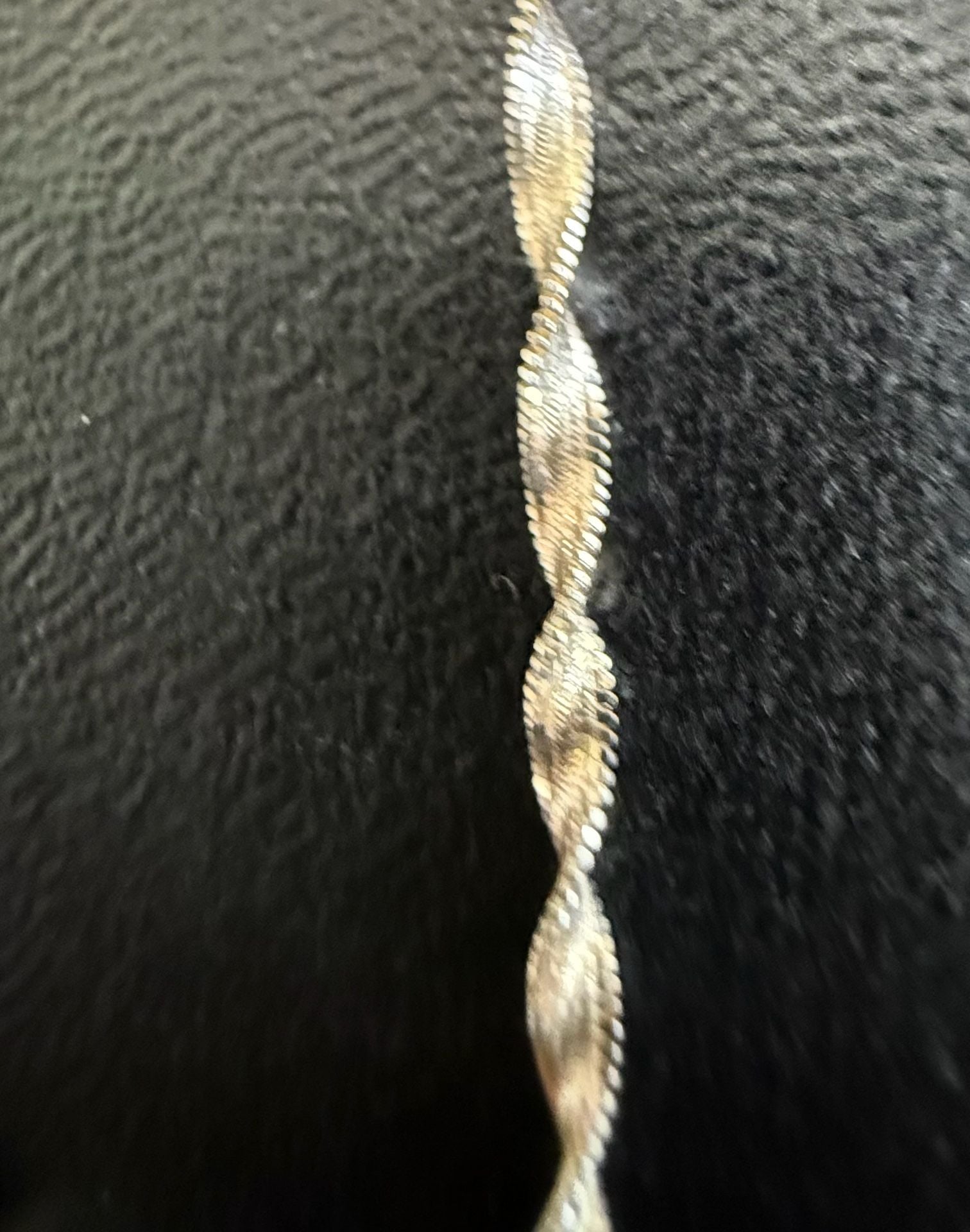 Italian Sterling Silver 925 Twisted Herringbone Chain Bracelet 3