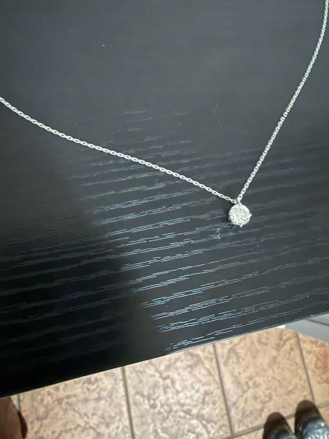 Oval Solitaire Moissanite Pendant 3