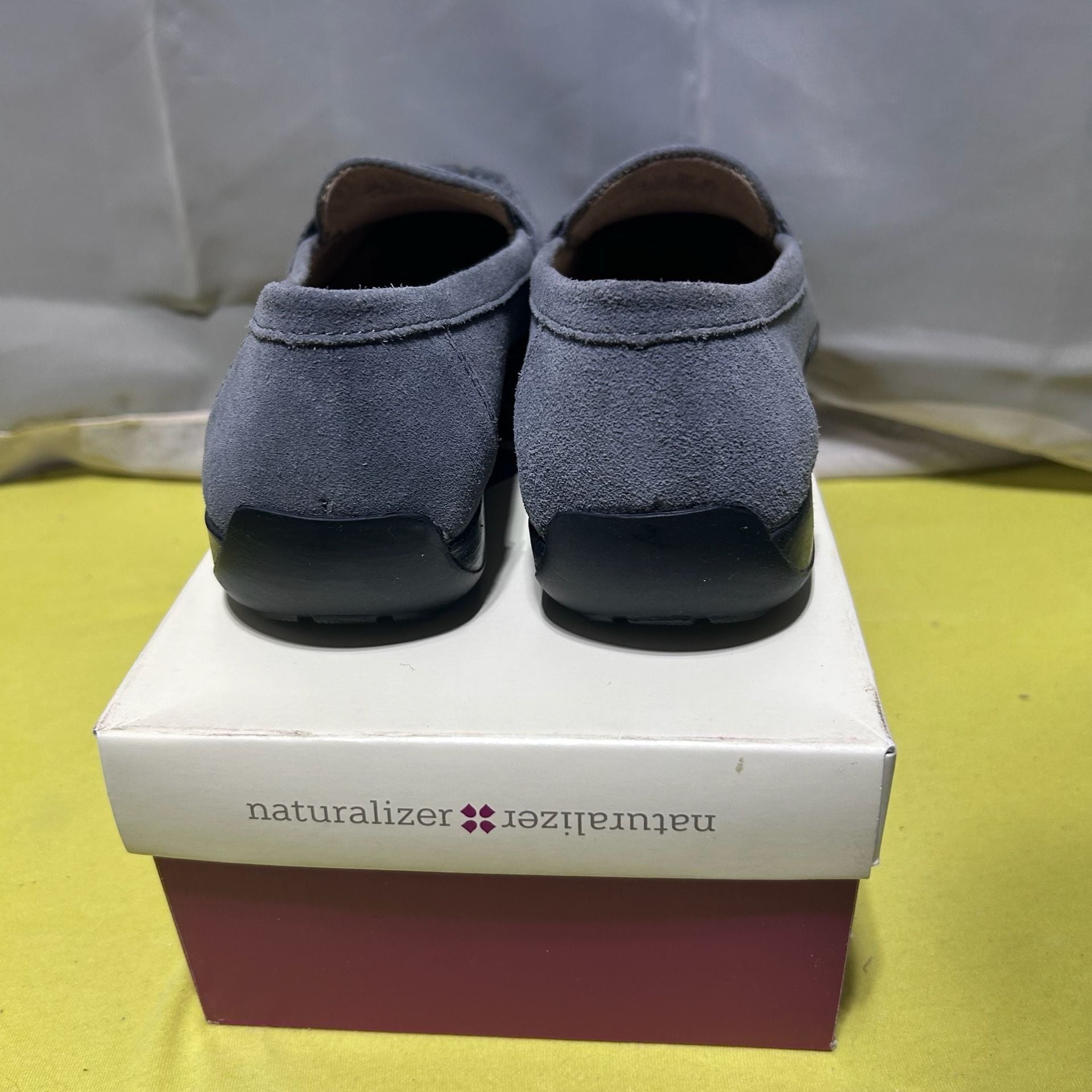 Naturalizer Carletta Grey Suede Penny Loafers 7