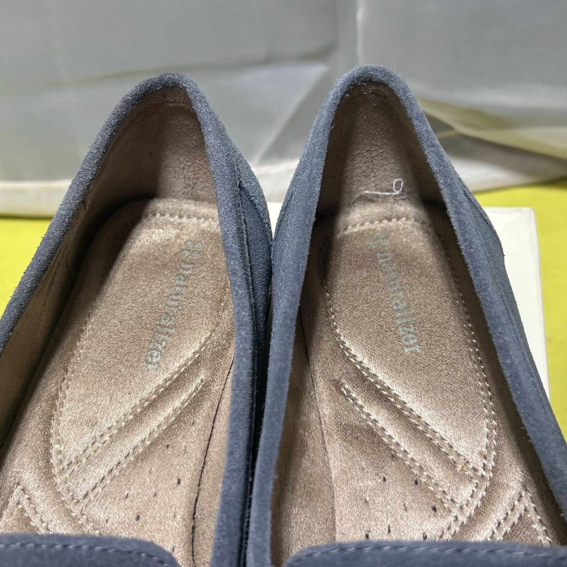 Naturalizer Carletta Grey Suede Penny Loafers 10