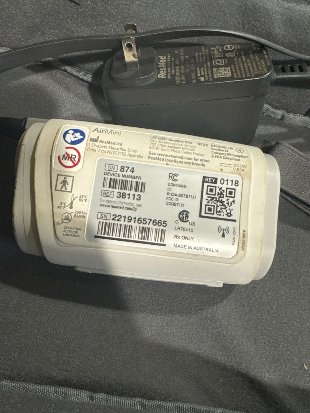 ResMed AirMini AutoSet Travel CPAP Machine - Model 38113 2