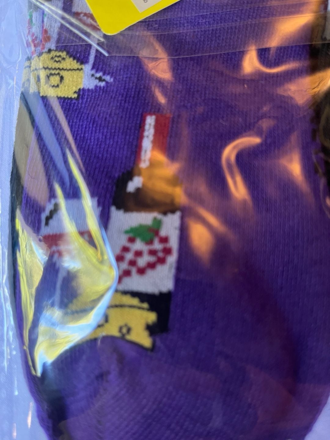 Foozys Wine & Cheese Low Cut Ankle Socks 6-Pack Size 9-11 x2 packs available 3