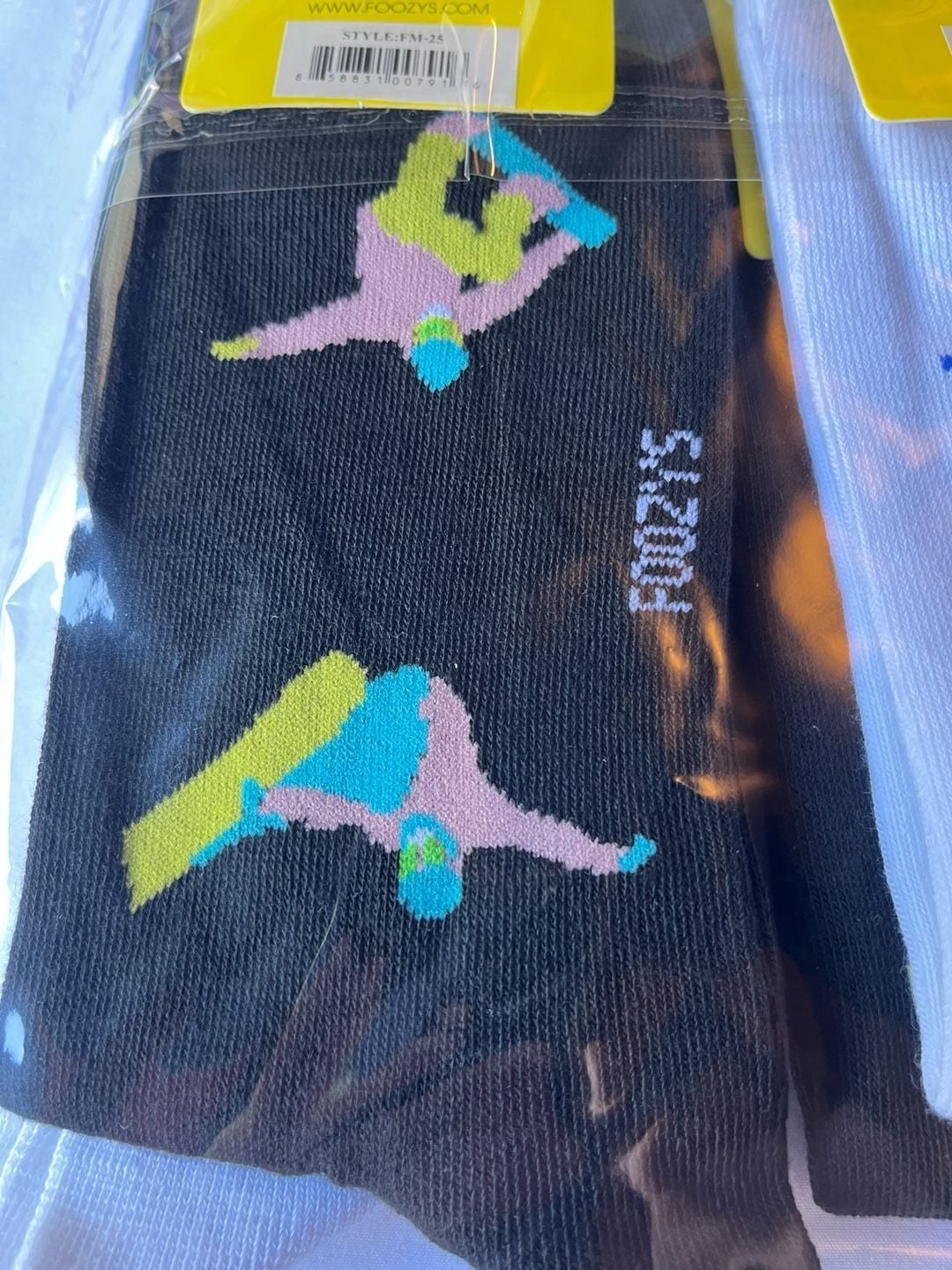 Foozys Men's Snowboarder Graphic Crew Socks 2-Pair Pack 3