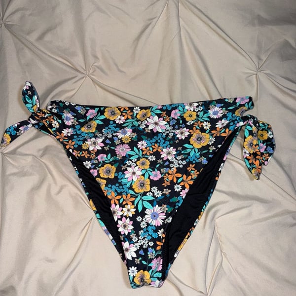 O'Neill Marga Floral Side Tie Bikini Bottoms Size Large