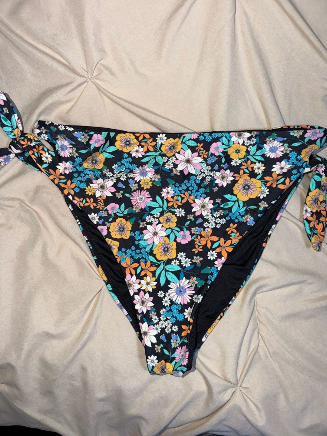 O'Neill Marga Floral Side Tie Bikini Bottoms Size Large 3