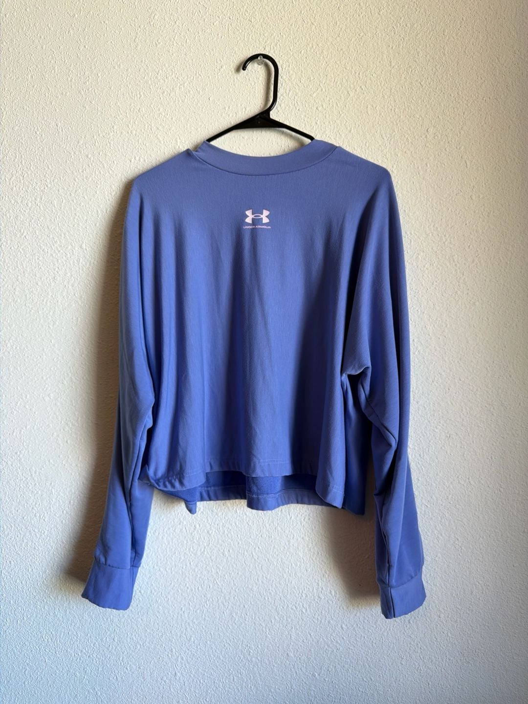 Under Armour Women's Rival Terry Cropped Long Sleeve Crewneck Sweatshirt, Size M 2