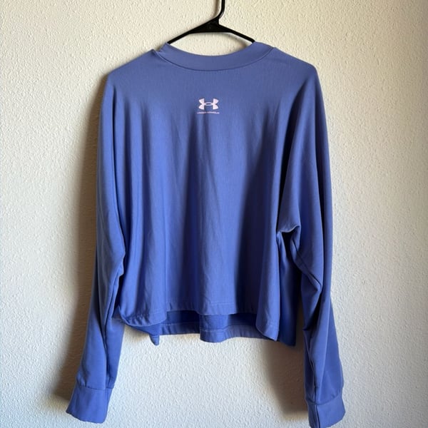 Under Armour Women's Rival Terry Cropped Long Sleeve Crewneck Sweatshirt, Size M