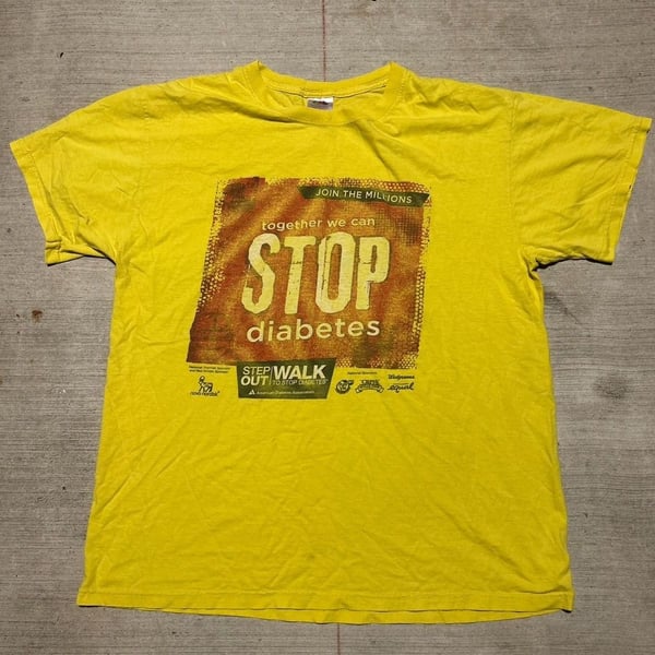 Y2K American Diabetes Association Volunteer T-Shirt, Fruit of the Loom